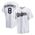 Ldoa LA.Dodgers #8 Enrique Hern?¡ì?¨¦ndez Player Gold White 2026 Collection Stadium Game Stitched Jerseys