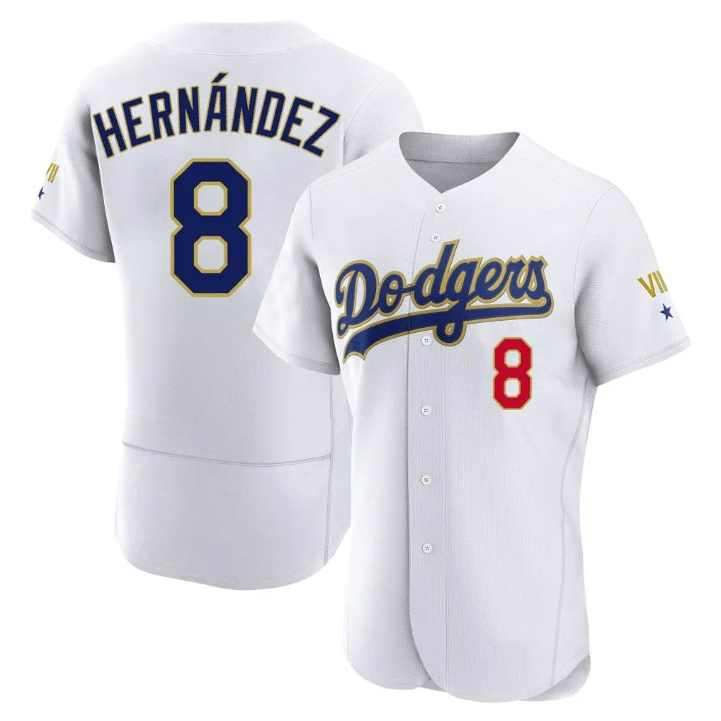Ldoa LA.Dodgers #8 Enrique Hern?¡ì?¨¦ndez Player Gold White 2026 Collection Stadium Limited Elite Stitched Jerseys