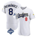 Ldoa LA.Dodgers #8 Enrique Hern?¡ì?¨¦ndez Player Gold White World Series Meet 2026 Collection Stadium Limited Elite Stitched Jerseys