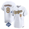 Ldoa LA.Dodgers #8 Enrique Hern?¡ì?¨¦ndez Player Gold World Series Meet Collection Limited Home Stitched Jerseys