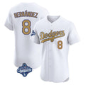 Ldoa LA.Dodgers #8 Enrique Hern?¡ì?¨¦ndez Player Gold World Series Meet Limited Elite Home Stitched Jerseys