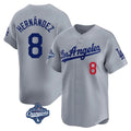 Ldoa LA.Dodgers #8 Enrique Hern?¡ì?¨¦ndez Player Gray World Series Meet Limited Home Stitched Jerseys