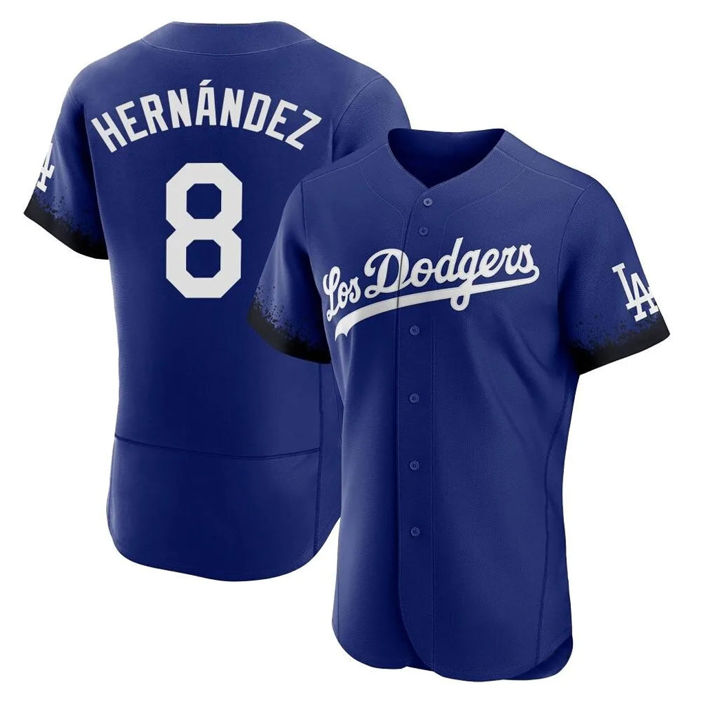 Ldoa LA.Dodgers #8 Enrique Hern?¡ì?¨¦ndez Player Royal City Connect Elite Home Stitched Jerseys