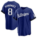 Ldoa LA.Dodgers #8 Enrique Hern?¡ì?¨¦ndez Player Royal City Connect Home Game Stitched Jerseys
