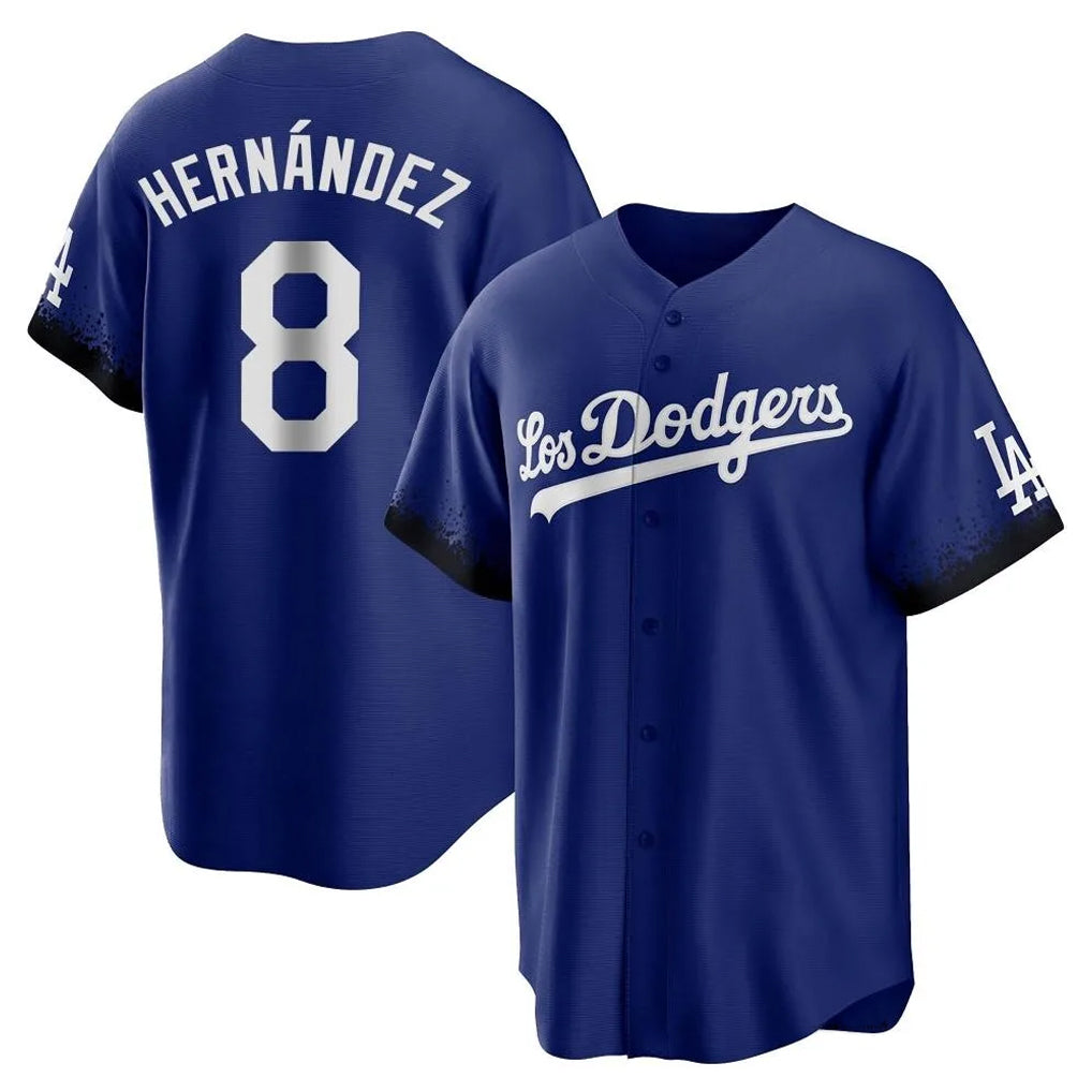 Ldoa LA.Dodgers #8 Enrique Hern?¡ì?¨¦ndez Player Royal City Connect Home Game Stitched Jerseys