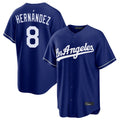 Ldoa LA.Dodgers #8 Enrique Hern?¡ì?¨¦ndez Player Royal Game Stitched Jerseys