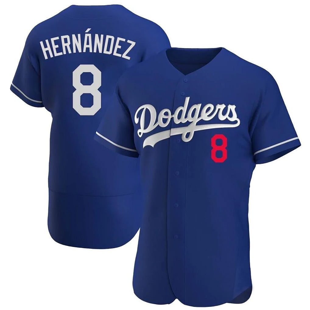 Ldoa LA.Dodgers #8 Enrique Hern?¡ì?¨¦ndez Player Royal Limited Elite Home Stitched Jerseys