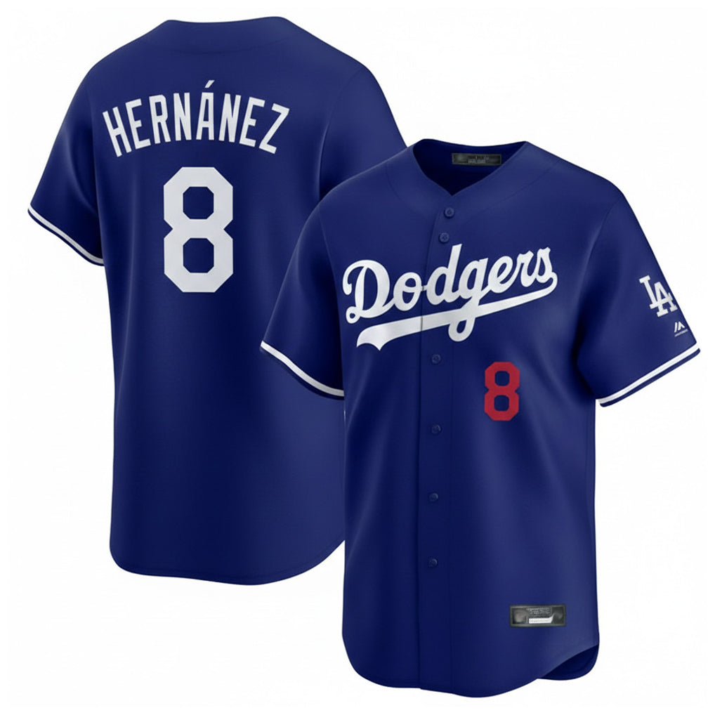 Ldoa LA.Dodgers #8 Enrique Hern?¡ì?¨¦ndez Player Royal Limited Home Stitched Jerseys