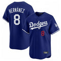 Ldoa LA.Dodgers #8 Enrique Hern?¡ì?¨¦ndez Player Royal Limited Home Stitched Jerseys
