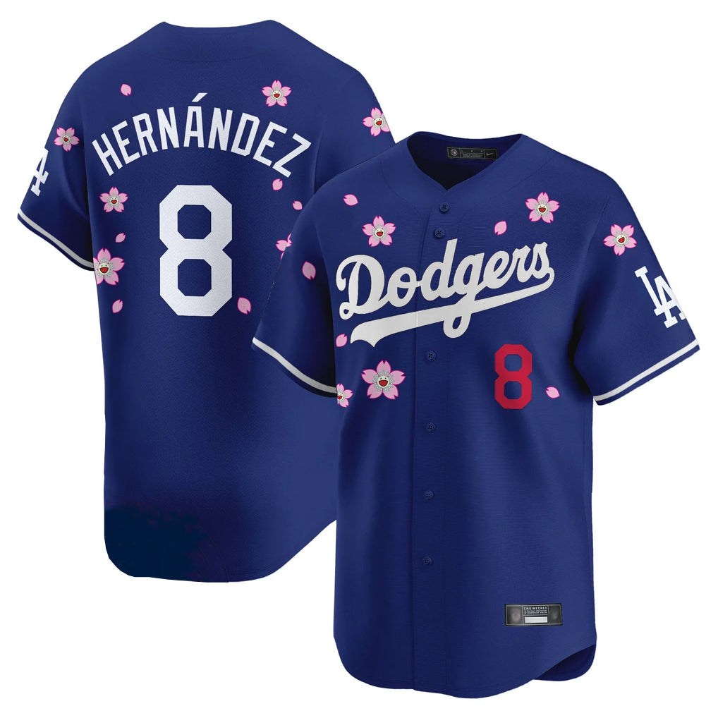 Ldoa LA.Dodgers #8 Enrique Hern?¡ì?¨¦ndez Player Royal Tokyo Series Vapor Premier Limited Stitched Jerseys