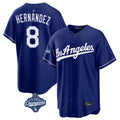 Ldoa LA.Dodgers #8 Enrique Hern?¡ì?¨¦ndez Player Royal World Series Meet Game Stitched Jerseys