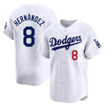 Ldoa LA.Dodgers #8 Enrique Hern?¡ì?¨¦ndez Player White Limited Home Stitched Jerseys