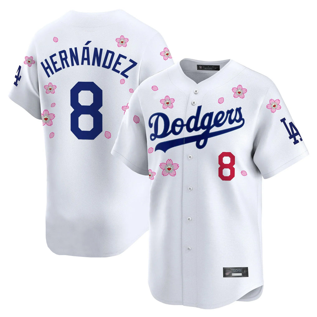 Ldoa LA.Dodgers #8 Enrique Hern?¡ì?¨¦ndez Player White Tokyo Series Vapor Premier Limited Stitched Jerseys