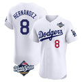 Ldoa LA.Dodgers #8 Enrique Hern?¡ì?¨¦ndez Player White World Series Limited Elite Home Stitched Jerseys