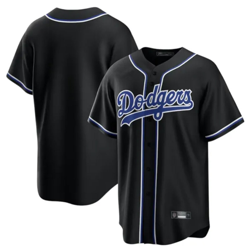 Ldoa LA.Dodgers Blank Player Black Carbon Limited Home Stitched Jerseys