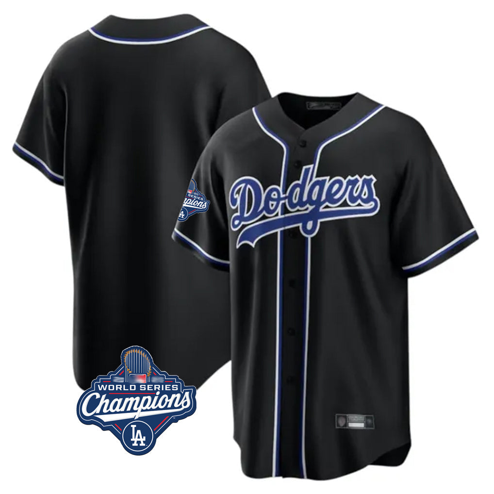 Ldoa LA.Dodgers Blank Player Black Carbon Limited Home World Series Meet Stitched Jerseys