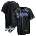 Ldoa LA.Dodgers Blank Player Black Carbon Limited Home World Series Stitched Jerseys