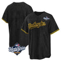Ldoa LA.Dodgers Blank Player Black Gold Limited Home World Series Stitched Jerseys