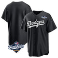 Ldoa LA.Dodgers Blank Player Black Pitch Fashion World Series T-shirt Stitched Jerseys