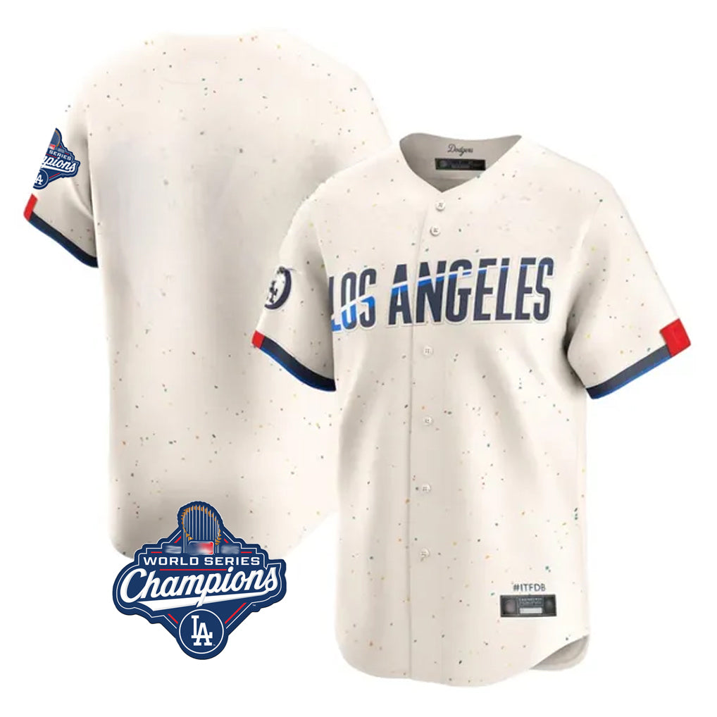 Ldoa LA.Dodgers Blank Player Cream City Connect Limited Home World Series Meet Stitched Jerseys