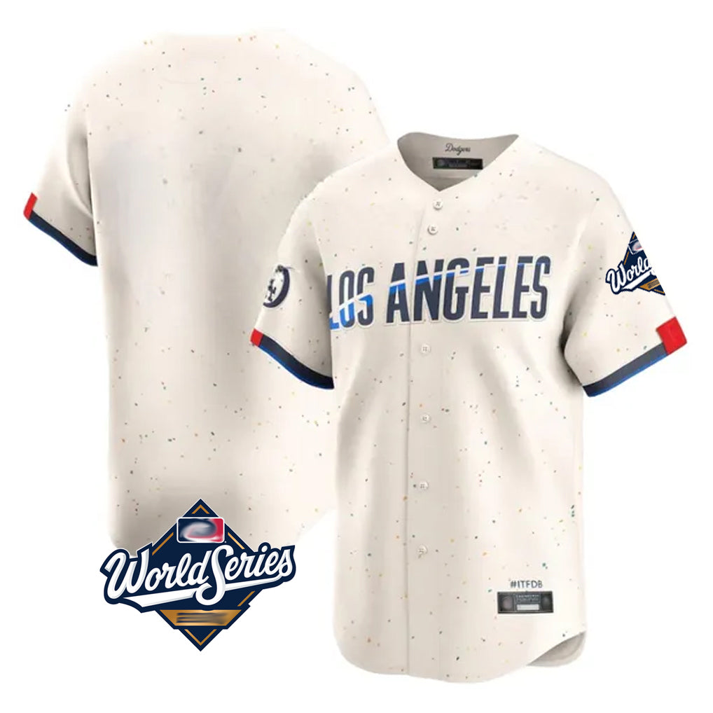 Ldoa LA.Dodgers Blank Player Cream City Connect Limited Home World Series Stitched Jerseys