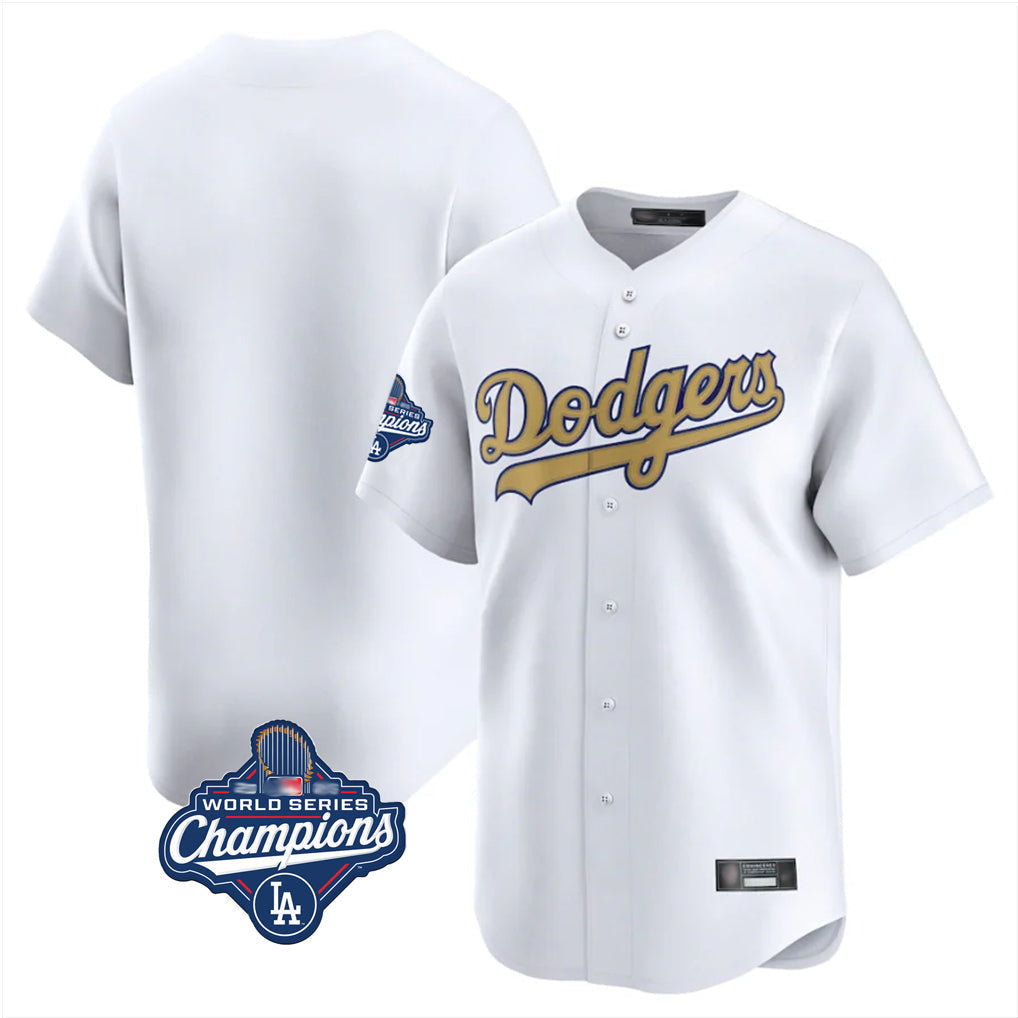 Ldoa LA.Dodgers Blank Player Gold Collection Limited Home World Series Meet Stitched Jerseys