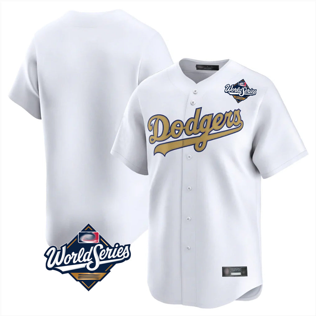 Ldoa LA.Dodgers Blank Player Gold Collection Limited Home World Series Stitched Jerseys