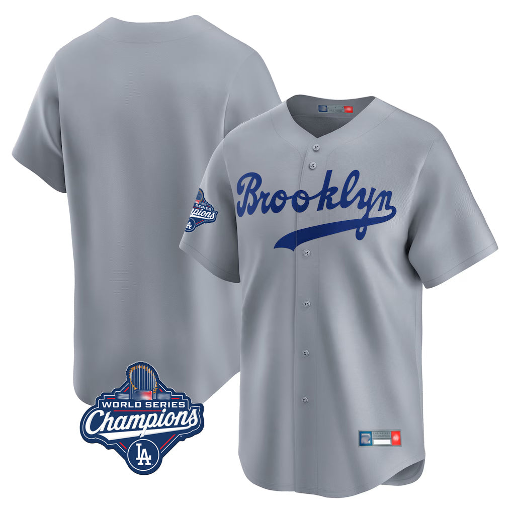 Ldoa LA.Dodgers Blank Player Gray Game Limited Home World Series Meet Stitched Jerseys