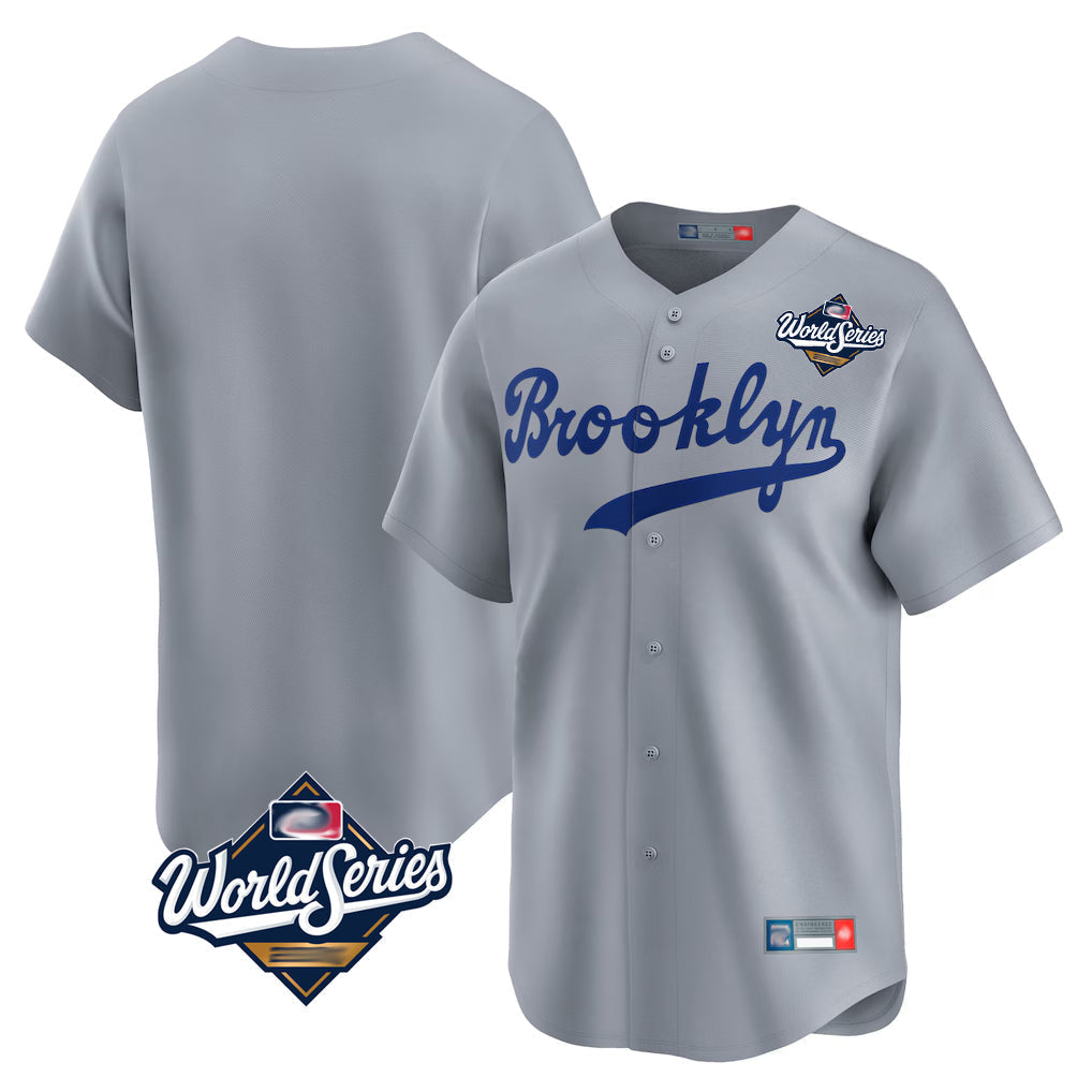 Ldoa LA.Dodgers Blank Player Gray Game Limited Home World Series Stitched Jerseys