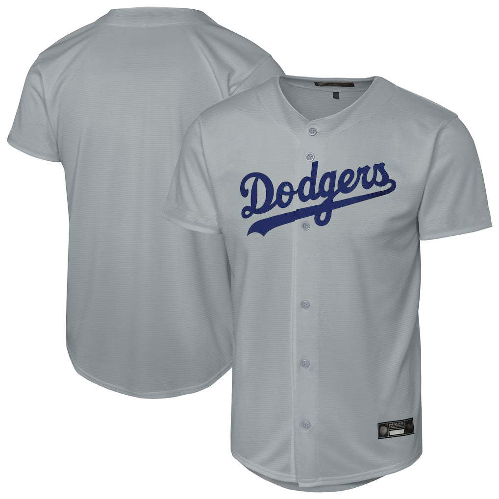 Ldoa LA.Dodgers Blank Player Gray Game Stitched Jerseys