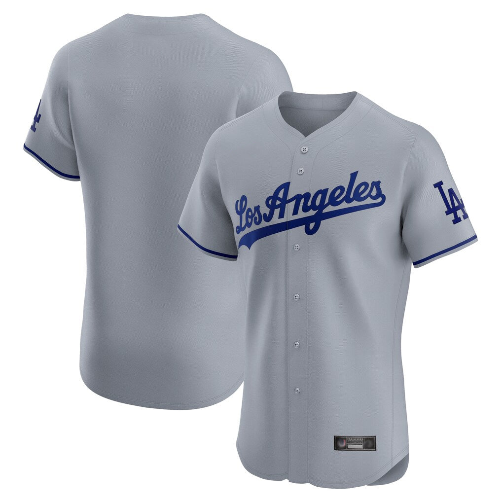 Ldoa LA.Dodgers Blank Player Gray Limited Elite Home Stitched Jerseys