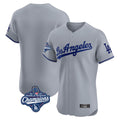 Ldoa LA.Dodgers Blank Player Gray Limited Elite Home World Series Meet Stitched Jerseys