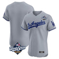 Ldoa LA.Dodgers Blank Player Gray Limited Elite Home World Series Stitched Jerseys