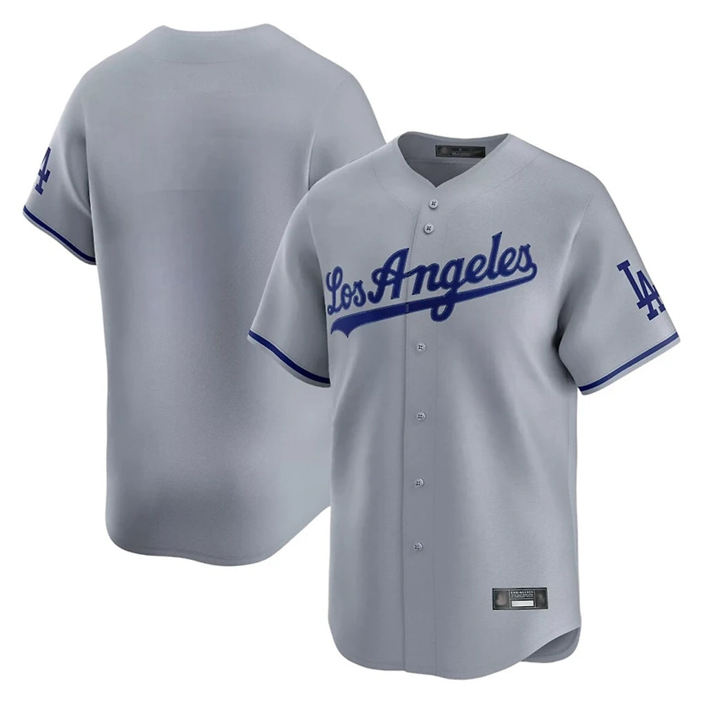 Ldoa LA.Dodgers Blank Player Gray Limited Game Stitched Jerseys
