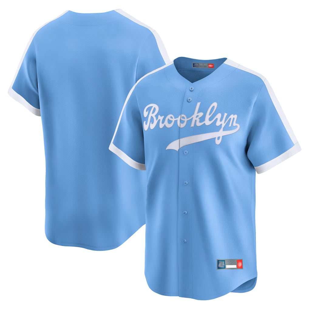 Ldoa LA.Dodgers Blank Player Light Blue Cooperstown Collection Limited Stitched Jerseys