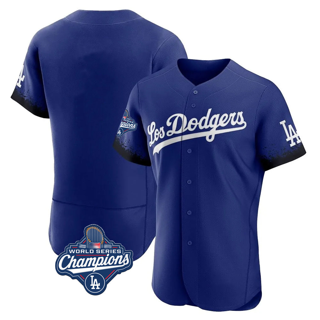 Ldoa LA.Dodgers Blank Player Royal City Connect Elite Home World Series Meet Stitched Jerseys