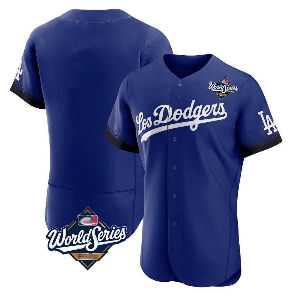 Ldoa LA.Dodgers Blank Player Royal City Connect Elite Home World Series Stitched Jerseys