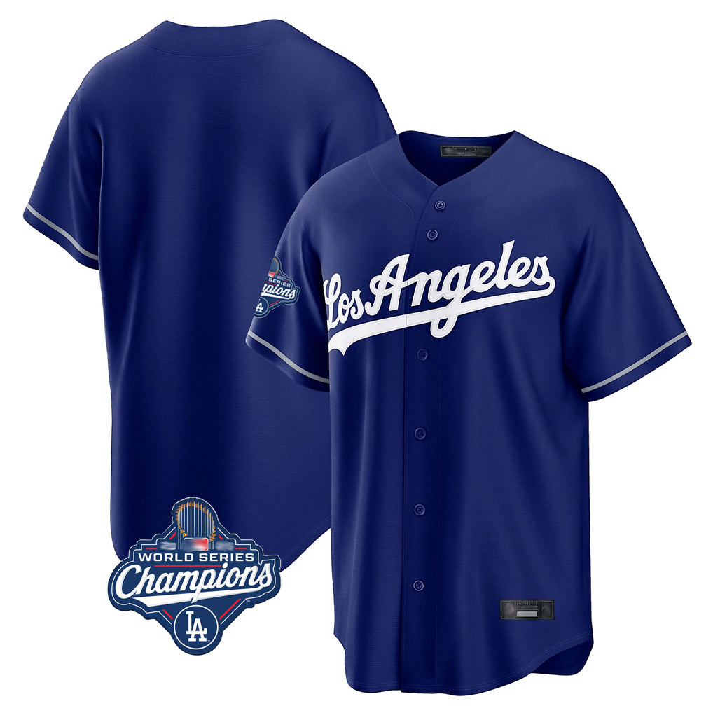 Ldoa LA.Dodgers Blank Player Royal Game World Series Meet Stitched Jerseys