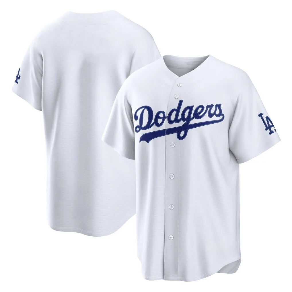Ldoa LA.Dodgers Blank Player White Home Game Stitched Jerseys