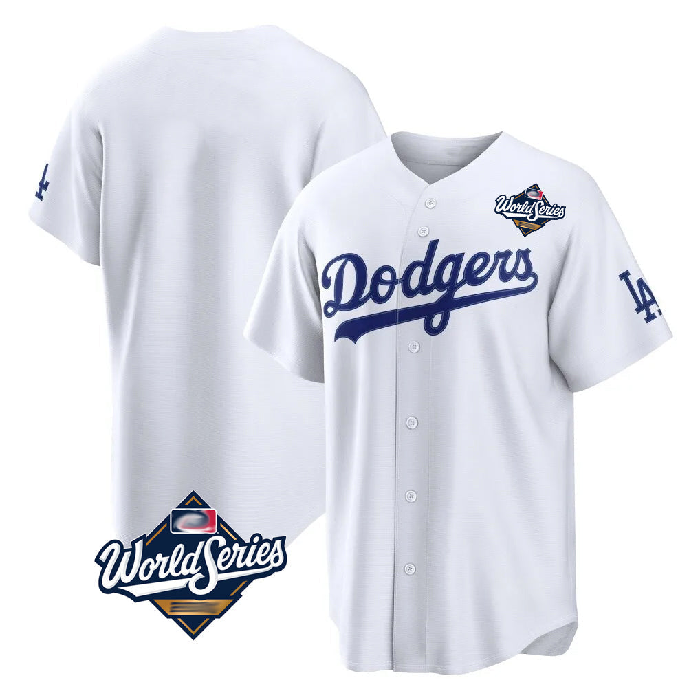 Ldoa LA.Dodgers Blank Player White Home Game World Series Stitched Jerseys