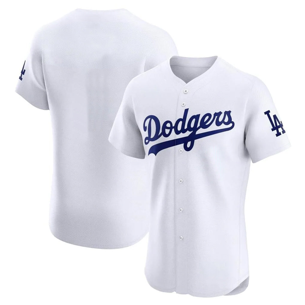 Ldoa LA.Dodgers Blank Player White Limited Elite Home Stitched Jerseys