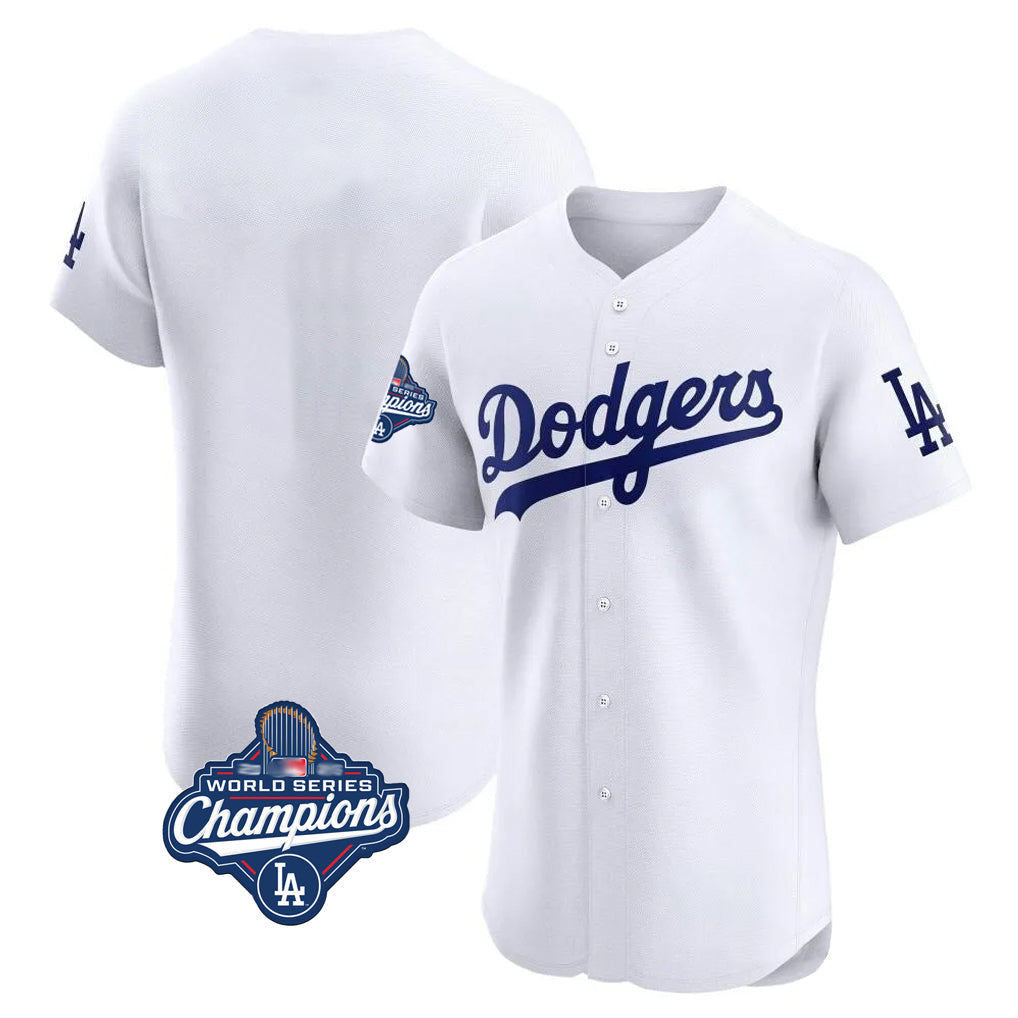 Ldoa LA.Dodgers Blank Player White Limited Elite Home World Series Meet Stitched Jerseys