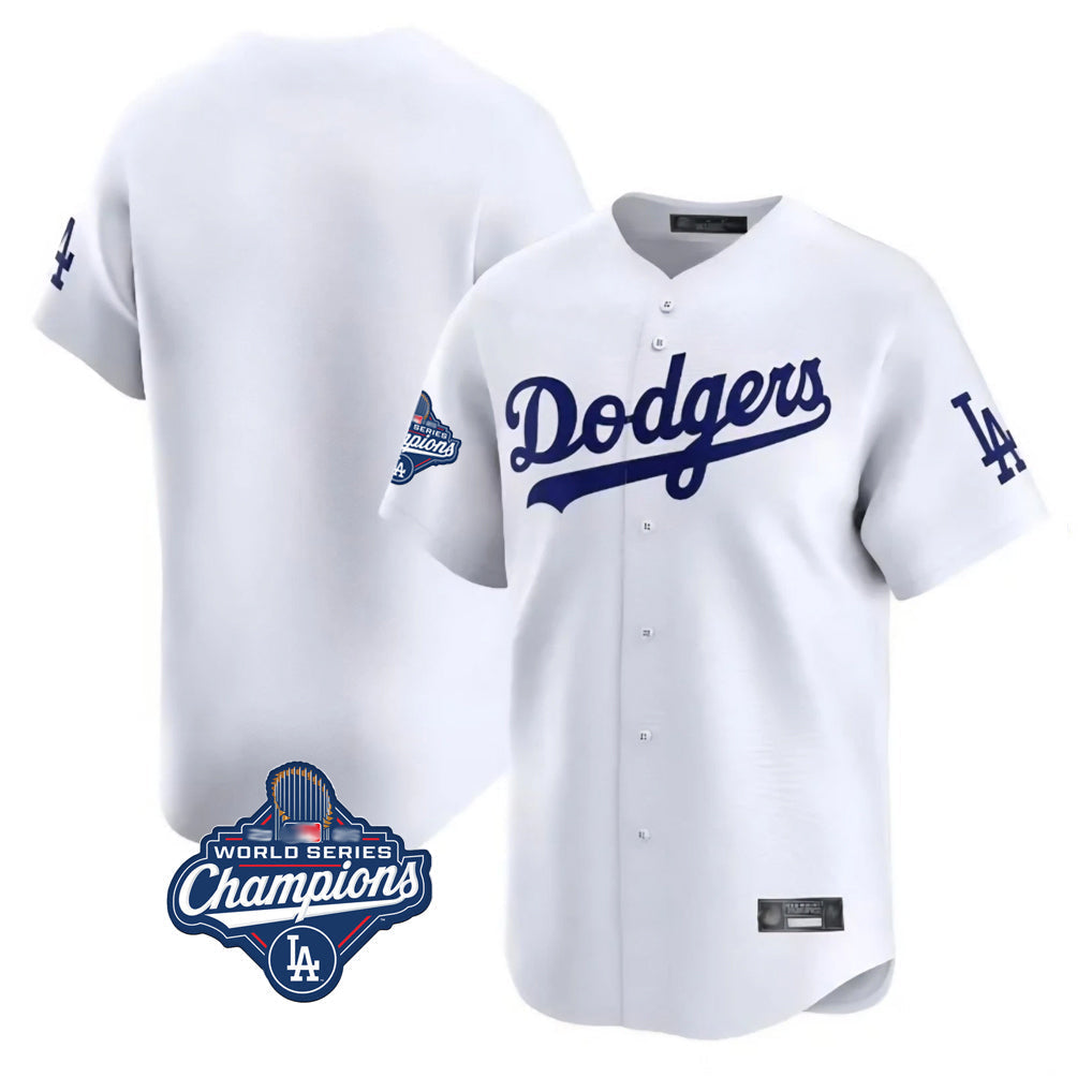 Ldoa LA.Dodgers Blank Player White Limited Home World Series Meet Stitched Jerseys