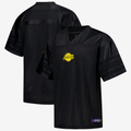 Ldoa LA.Lakers Black Courtside Football Stitched Jerseys