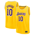Ldoa LA.Lakers #10 Luke Kennard Gold Fast Break Replica Stitched Jerseys - Icon Edition