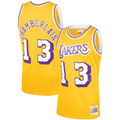 Ldoa LA.Lakers #13 Wilt Chamberlain Mitchell & Ness Gold 1971-1972 Hardwood Classics Swingman Stitched Jerseys