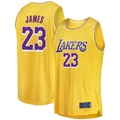 Ldoa LA.Lakers #23 LeBron James Gold Big & Tall Fast Break Player Stitched Jerseys - Icon Edition