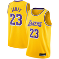 Ldoa LA.Lakers #23 LeBron James Gold Swingman Player Stitched Jerseyss - Icon Edition