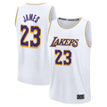 Ldoa LA.Lakers #23 LeBron James White Fast Break Replica Player Stitched Jerseys - Association Edition