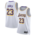 Ldoa LA.Lakers #23 LeBron James White Swingman Stitched Jerseys - Association Edition